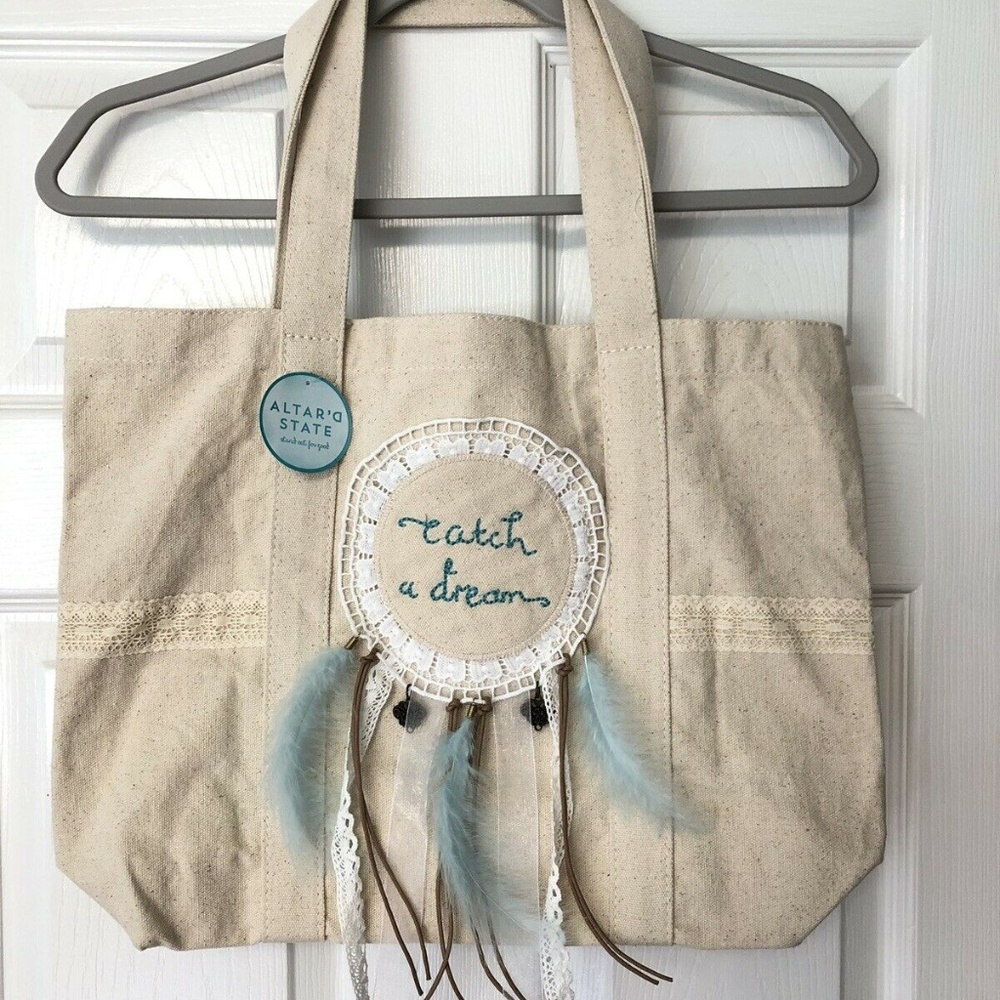 Altar'd State Boho Catch A Dream Feather Bag